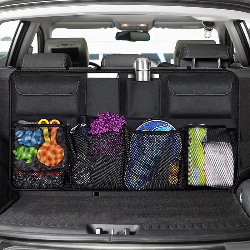 Multifunctional SUV Car Trunk Storage Bag Backrest Hanging Bag Decorative Items Organizer for Vehicle Interior