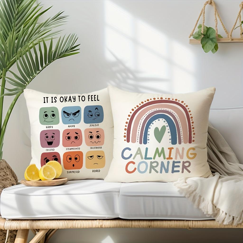 Educational Emotional Psychology Relax Office School Counseling Office Decorative Pillowcases, Without Pillow Inserts
