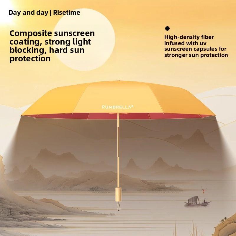 Chinese double-layer sun-protective umbrella, sun umbrella for shading and UV protection