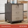 Lockable Mobile Wooden Cabinet for Under Desk Storage