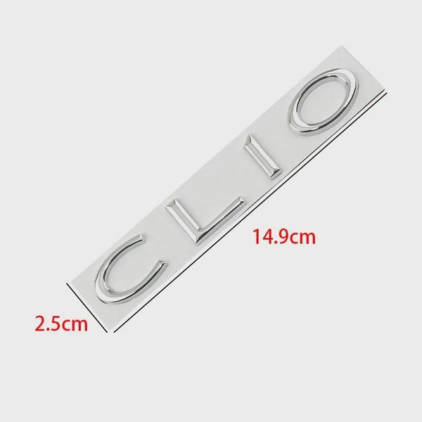 3D Metal Car Styling Letter Emblem Rear Trunk Badge Body Sticker For Rena-ult CLIO 2 3 4 5 6 Tailgate Nameplate Auto Accessories