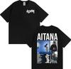 Sängerin Aitana Cuarto Azul Album Tour T-Shirt 2026 Sommer Neu Unisex Damenmode Lässig 100% Baumwolle Ästhetisches Oversized T-Shirt