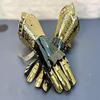 Medieval Crusader Combat Armour Gloves Set, Stainless Steel Gauntlets, Halloween , LARP Costume Gloves, Best Gift for Him
