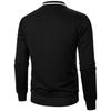 Men's Zipper Stand Collar Hoodie Jacquard Cardigan