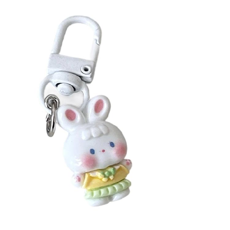 Lovely Pet Shaped Keychain For Couples Gift Resin Accessory Mini Key Ring Her Birthday Present Bag Pendant