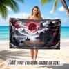 Mountain Landscape Theme Soft Beach Towel Personalized Custom Name Text Towel Portable for Beach Pool Travel