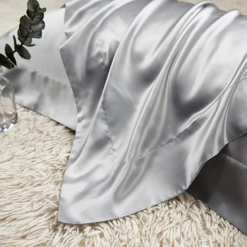 Double-Sided Mulberry Silk Satin Pillowcase - Solid Color