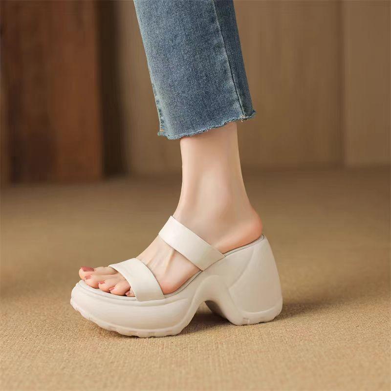 

Модные женские шлепанцы на платформе, туфли на высоком каблуке, трендовые новые летние сандалии, дизайнерские 2025, для платья, вечеринки, с ремешком на пятке, женские шлепанцы, Mujer 35