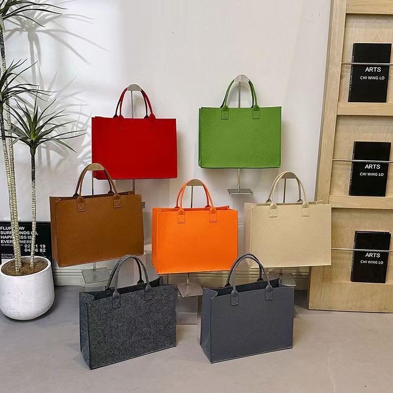 Módní plstěná taška na dojíždění s velkou kapacitou