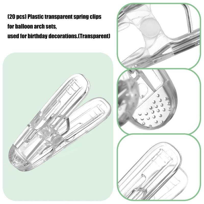 Efficient Plastic Spring Clips DIY Balloon Decors Clips For Balloon Arch Kits Easy Installation Party Supplies