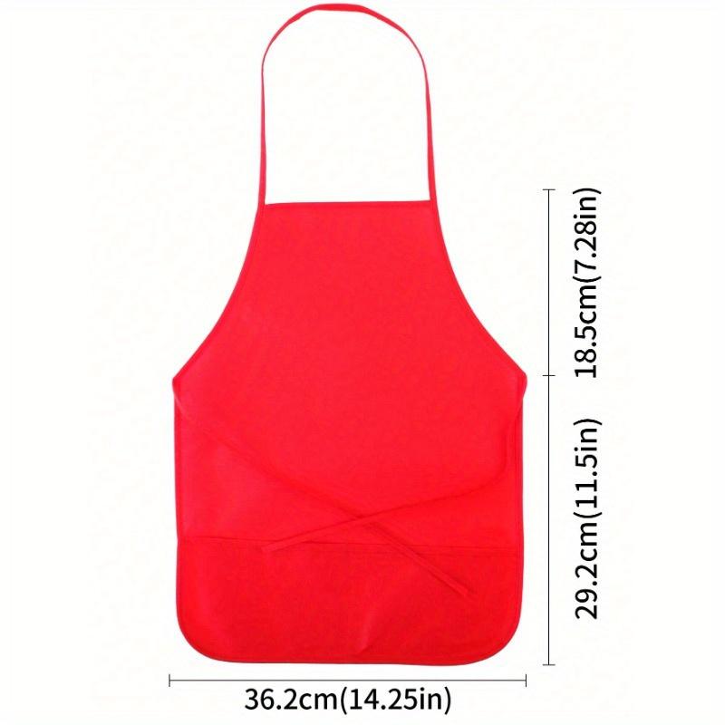 

Красочный фартук-платье для живописи, с карманом для кистей и прочего. Red разноцветный