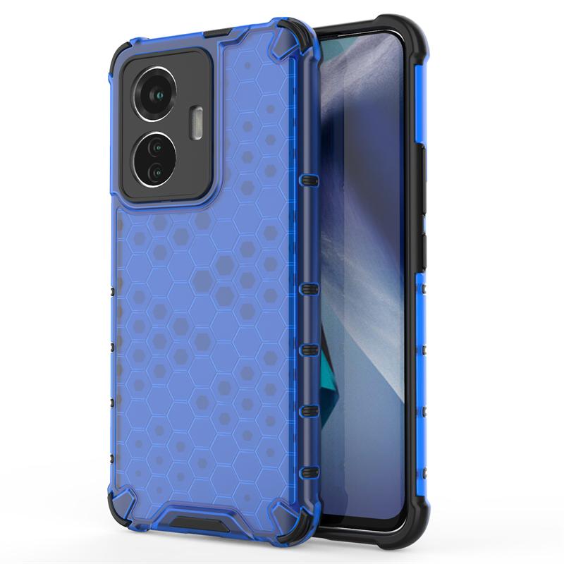 Shockproof Transparent Case For Vivo T1 Snapdragon 680 Honeycomb Armor Case Vivo T1 Snapdragon 680 Case Cover For Vivo T1 44W