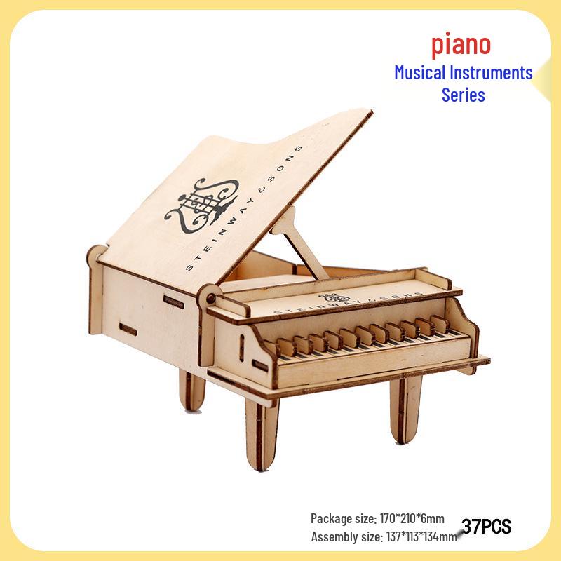 

3D Деревянный Пазл Пианино: Набор для сборки своими руками для детей – Модель музыкального инструмента для поделок ручной работы и подарка для классного занятия