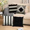 Home Decor Modern Black And White Geometric Pattern Pillows Pattern Cushion Cover Suitable For Sofa Bedroom Car Pillow Cover