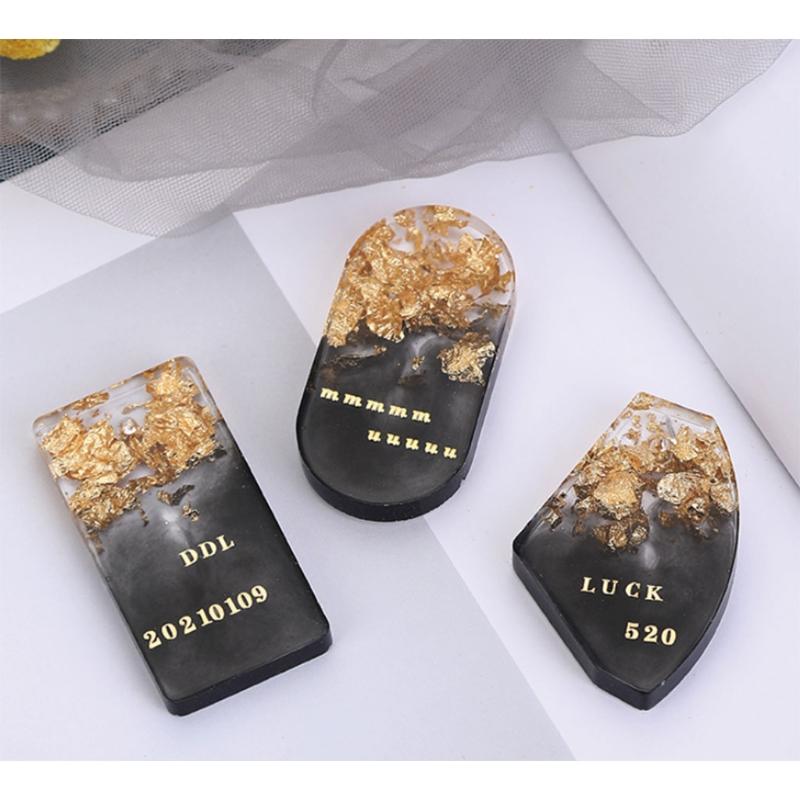 5Sheets Letters Metal Stickers Resin Mold Fillers Jewelry Making Material Epoxy Filling Materials Epoxy Resin Supplies