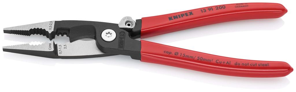 KNIPEX Electropliers with Opening Spring 1391-200 (SB)