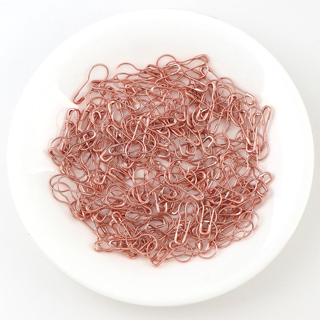 100Pcs/set Solid Color Gourd Shape Safety Pins DIY Metal Clips Pins Knitting Cross Stitch Marker Tag Pins Clips For Clothes Kits