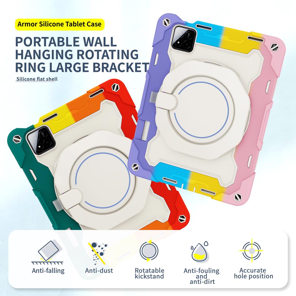 Per Xiaomi Pad 8 7 Pro 11.2" 5/6 Pro 11" 6S 7S 5Pro Redmi Pad SE K Pad Custodia con Supporto Rotante a 360° Cover Corazzata Resistente agli Urti con Cinturino a Maniglia
