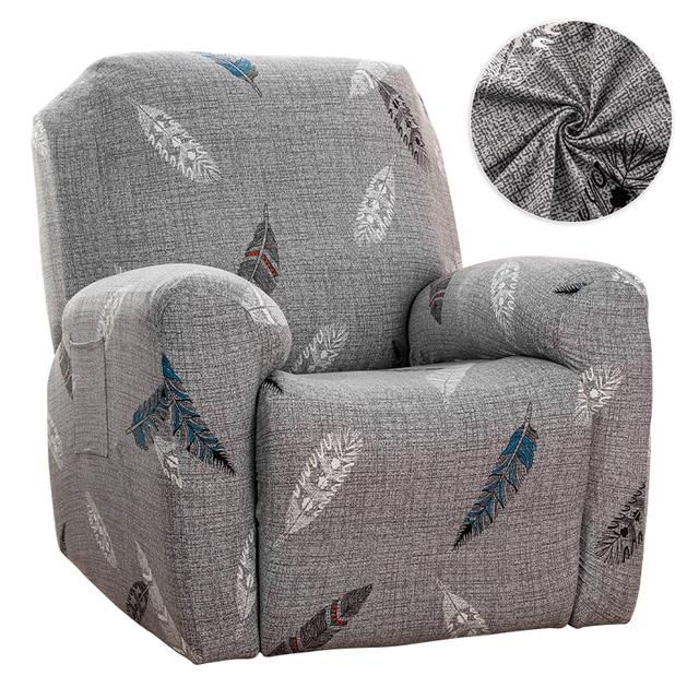 Printed Recliner Sofa Cover Stretch Reclining Seats Cover For Living Room Non -Slip Relax Lazy Boy Armchair Covers For Home Decor