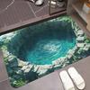 40*60cm, 60*90cm, 50*80cm, 80*120cm, 3D koi fish bath mat, flannel material, suitable for bathroom, bedroom, living room entrance, bathroom floor mat