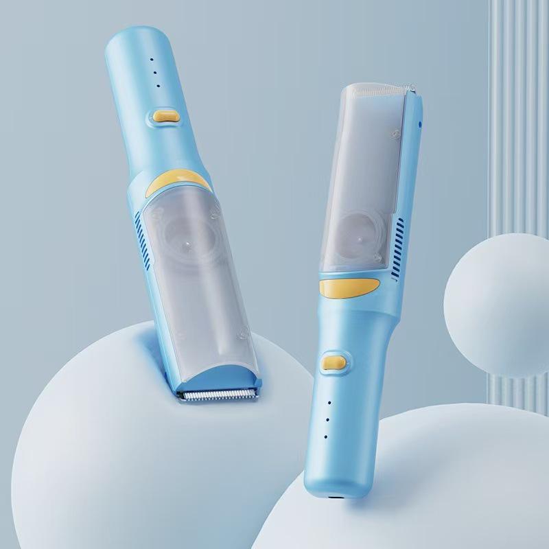 

Ultra-Quiet Newborn Electric Hair Clipper with Automatic Suction синій