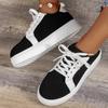 European and American Colored Casual Shoes 2024 Autumn and Winter New Thick Sole Large Women's Vulcanized Shoes Zapatos De Mujer