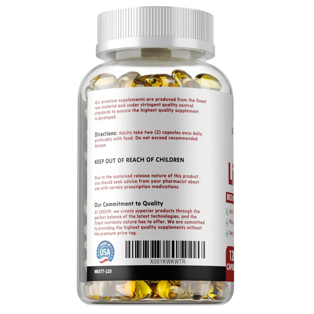 GREVIP Cod Liver Oil Capsules - Heart, Brain, Joint Health, and Immune System Health