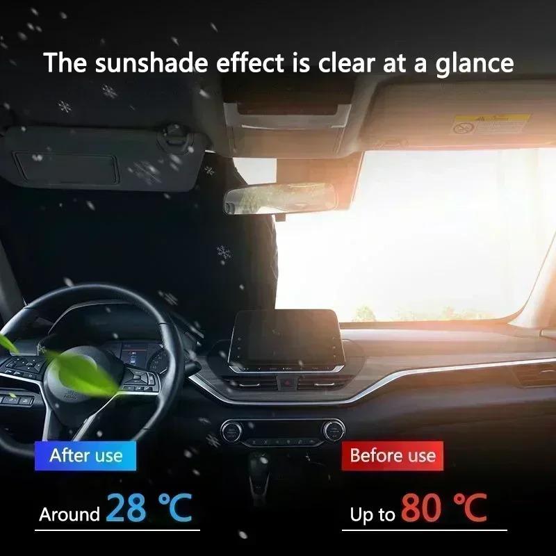 CRL1 Foldable Car Windshield Sun Shade Cover for Front Window Sunscreen UV Protection For Mercedes Benz B/C/E/S A Class C200L GLC CLA
