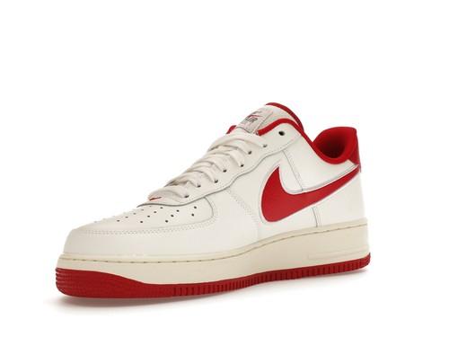 Nike Air Force 1 '07 Sail Gym Red Embroidered Swoosh - FV0392-101