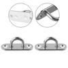2pcs Eye Plate Oblong Pad U-Shaped Ring Hook Heavy Duty Stainless Steel Hook Mount Ceiling Fan Boat Deck Ropes Hanging Kit