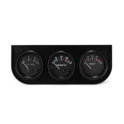 52MM 3-in-1 Volt Meter+Water Temp Gauge+Oil Gauge Kit Volt Meter Or Oil Temperature Gauge