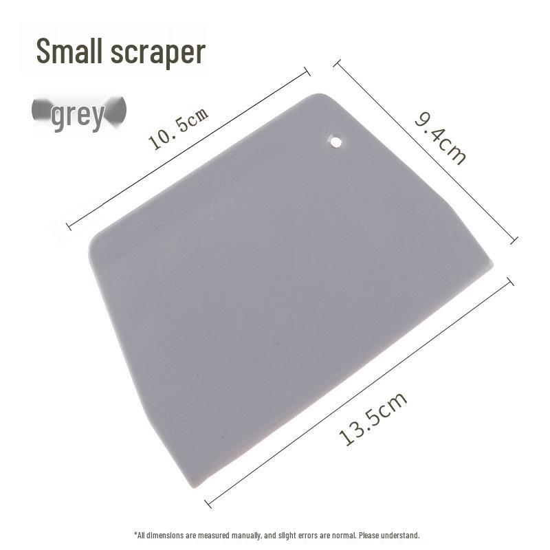 White Trapezoidal Plastic Scraper Spatula, Large Rice Noodle Roll & Baking Utensil, Value Pack