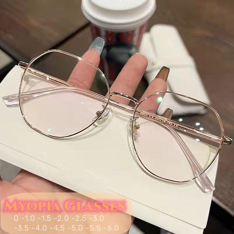 

Винтажные очки с защитой от синего света, роскошные нестандартные готовые очки для близорукости, классические очки для женщин и мужчин в стиле ретро для близорукости от 0 до -6,0