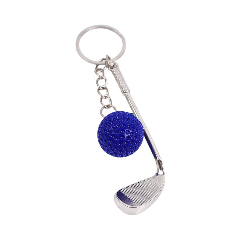 Simulation Mini Golf Ball Keychain Creative Metal Keyring Car Key Holder Bag Pendant Hanging Decoration Couple Gifts