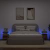 LED Nightstands (2 pcs) Rustic Wood Look 35 x 39 x 55 cm Engineered Wood