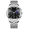 DIZIZID Men's Quartz Chronograph Watch, Popular Business Watch, Stylish Multi-Function Stainless Steel Watch with 3 ATM Water Resistance, Date Display