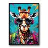 Cool Graffiti Gamer Headphones Animal Poster, Minimalist Wall Art Print Canvas Painting Posters for Living Room Home Decor