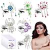 תכשיטי פנים קריסטל אבני חן מדבקות פנים מדבקות פסטיבל איפור פנים אבני חן נצנצים קעקועים גבות מסיבת פסטיבל נשים מתחפשות