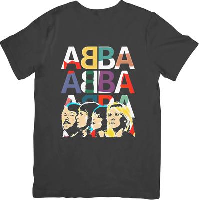 Abba Music Unisex Fit for Men & Women Quality Cotton T-Shirt Black