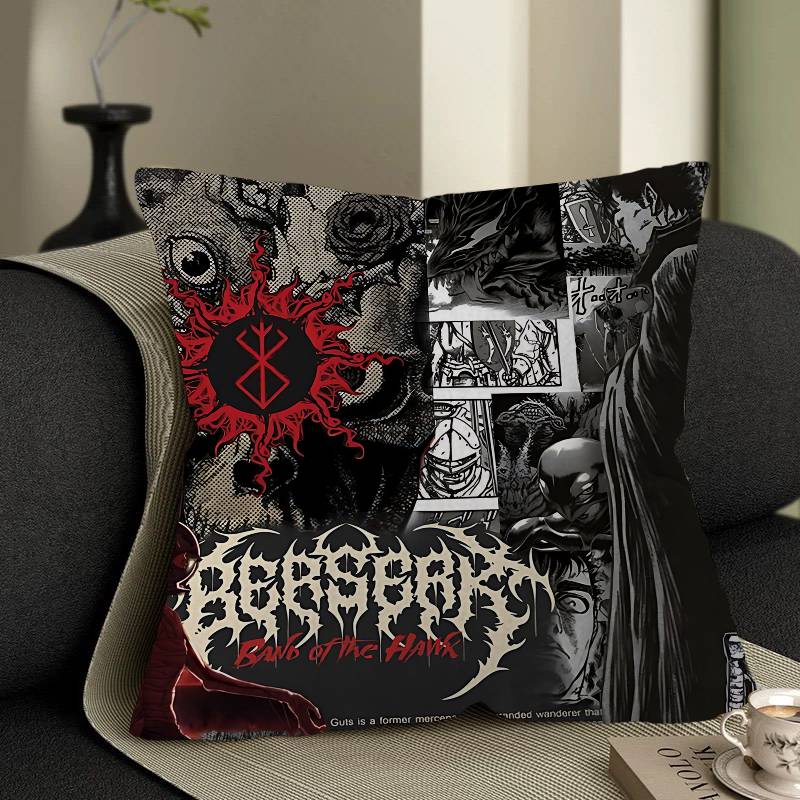 

BerserkS Cushion Cover Pillowcase Upholstery Sofa Throw Pillow Home Decor Pillowcas 12x12Inch