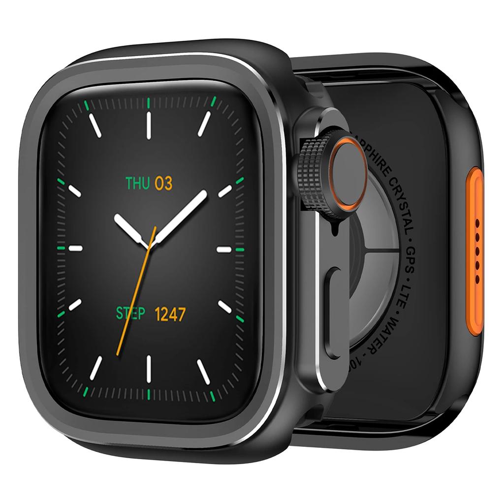 Metal Frame Bumper Case For Apple Watch 46mm 45mm 44mm Protector Cover For iWatch Series 10 9 8 7 6 5 SE Change To Ultra 2 49mm