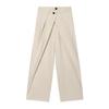 Pantaloni Larghi Oversize da Donna con Pieghe Asimmetriche Vestibilità Larga Pantaloni Casual