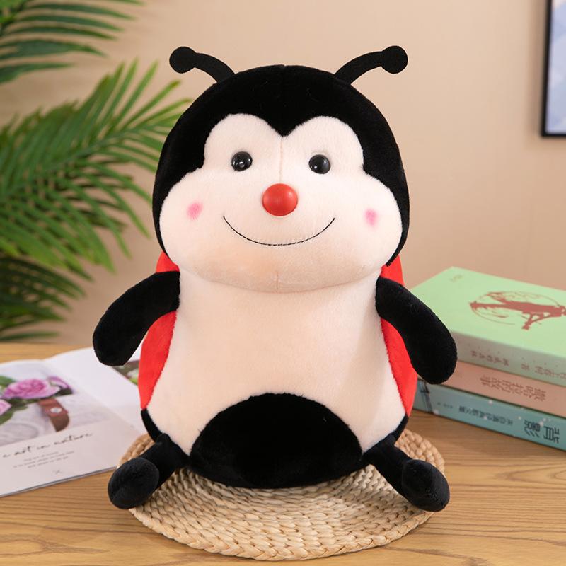 New Cartoon Seven Star Ladybug Plush Toy Cute Insect Doll Beetle Doll Gift