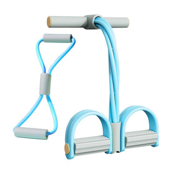 

6-трубный педальный эспандер для лодыжек, эластичная резинка для йоги в форме восьмерки, эластичная веревка для подтягиваний с ручкой, мужской женский педальный эспандер, тренажер, оборудование для тренировок One Size C