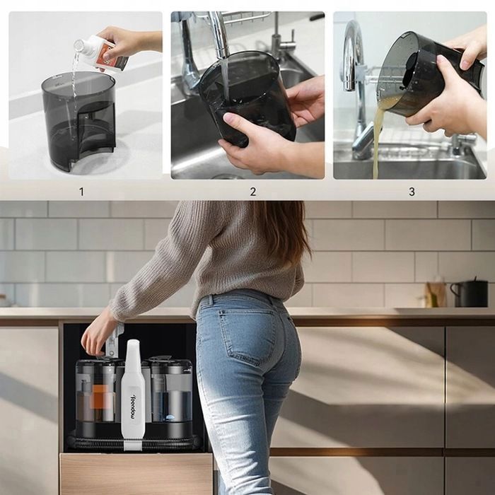 Aspirateur - TEENDOW - C5 - 500 W - Double réservoir - 11 kPa - Idéal pour les canapés, les tapis et les escaliers