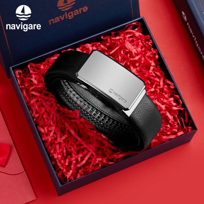 Navigare Men s Genuine Leather Automatic Buckle Belt 115cm