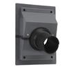 HVAC Wall Penetration Line Set Cover Kit Plastic Split AC Line Set Wall Cover with Soft Gasket for Indoor Outdoor   Conditioner
