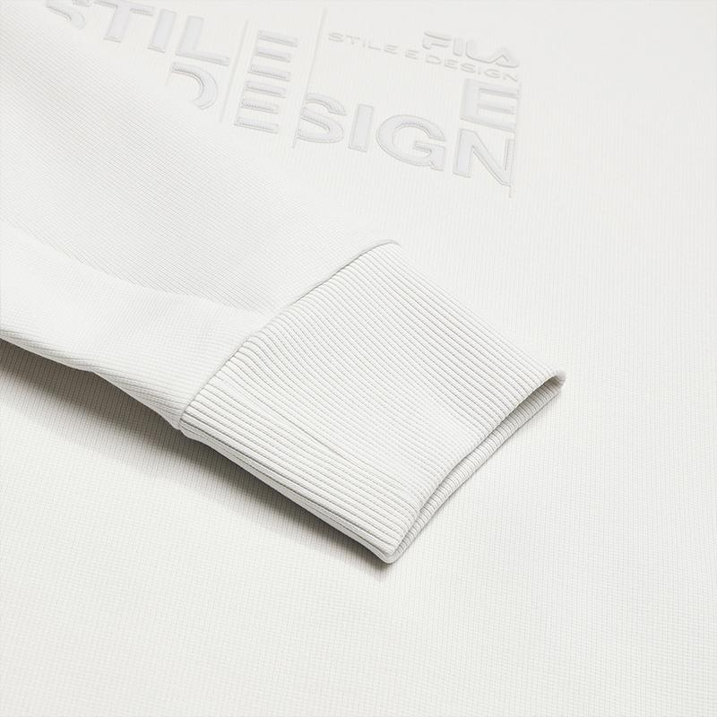 Fila White Simple Classic Casual Retro Sports Versatile Comfortable Crew Neck Pullover Sweatshirt Men Sweatshirt Steam-Grey F11M613201FGY