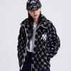 New MLB Velvet Jackets Unisex Black 3AFDM0126-50BKS