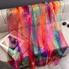 Seidenschal Mode Halsdruck Foulard Weiblich Hijab Damen Weich Warm Pashmina Strandstolen Kopftücher Schal Wickeltuch Echarpe Bandana